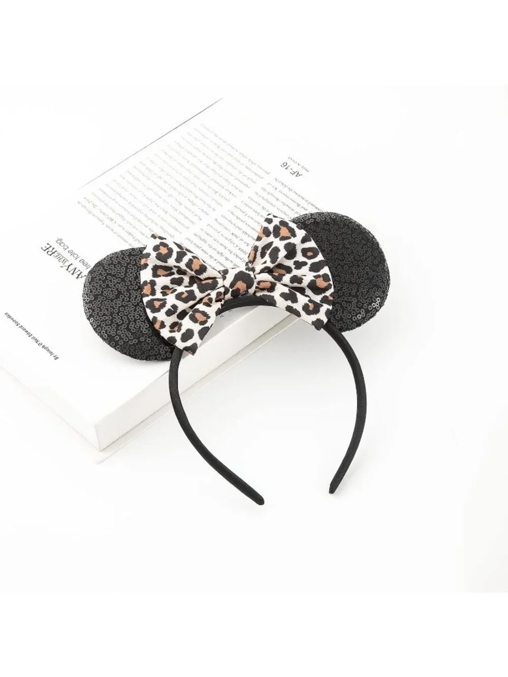 Women Baowen Sequin Handmade Mickey Mouse Headband 2 Pieces